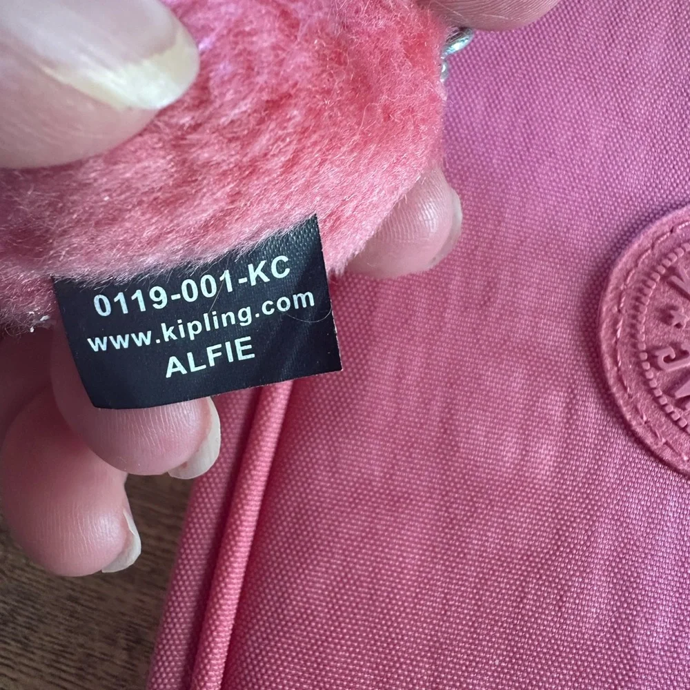 Kipling Pink pen pencil case 50 with Monkey Keychain